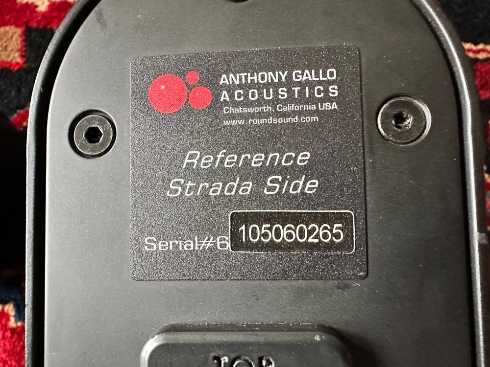 A pair of Gallo Reference Strada Side loudspeakers