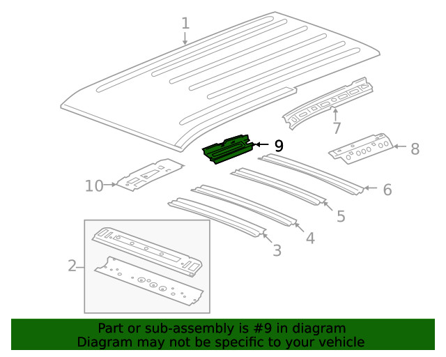 Genuine GM Rear Side Rail 25893142
