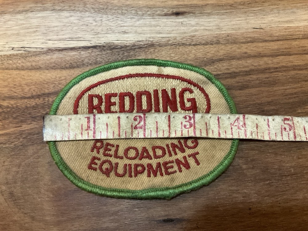 Vtg. Redding Brand Reloading Equipment Embroidered Patch