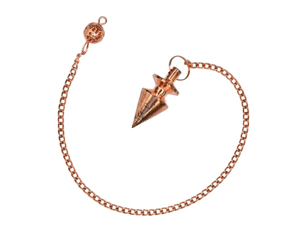 Copper Cone with Ring Plate Steel Copper Pendulum for Divination