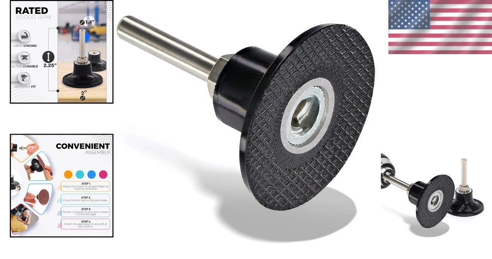 Medium Grit 2-Inch Disc Holder for Die Grinders – Quick Change Convenience