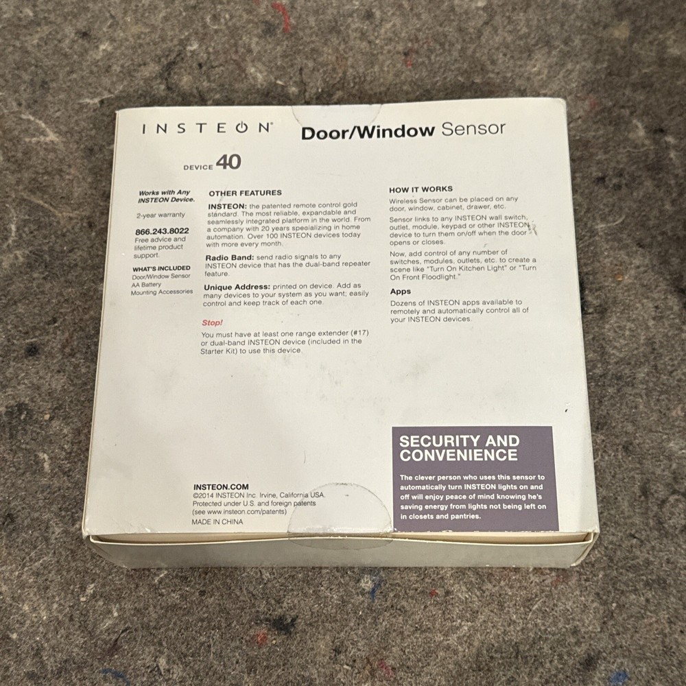 Insteon Door/Window Sensor - Device 40