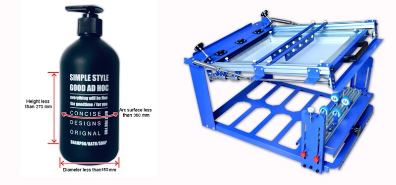 6''Cylindrical Screen Printing Press Curved DIY Screen Printer for Plastic Glass