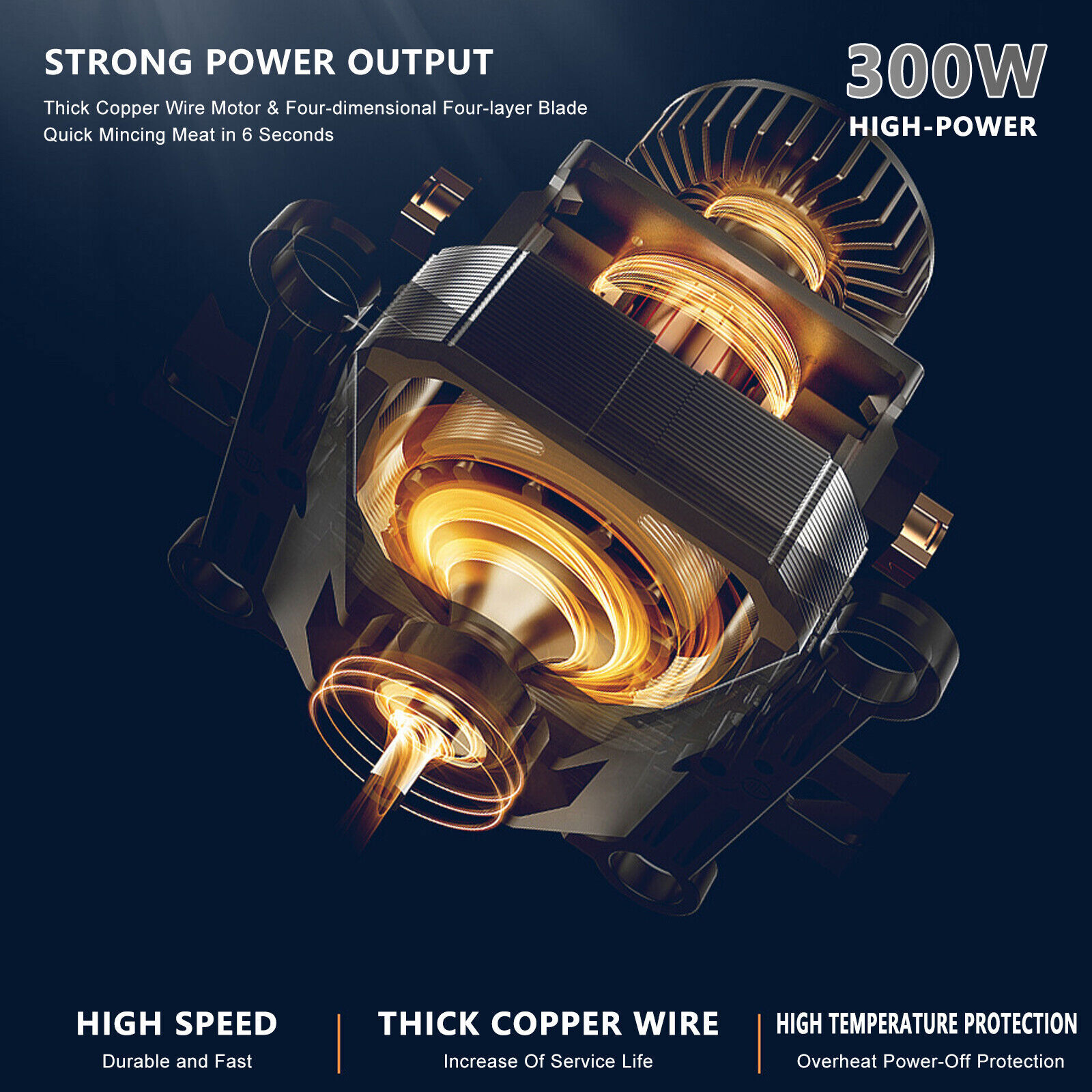 Powerful Electric Food Processor Kitchen Food Chopper Blender Meat Grinder Mixer