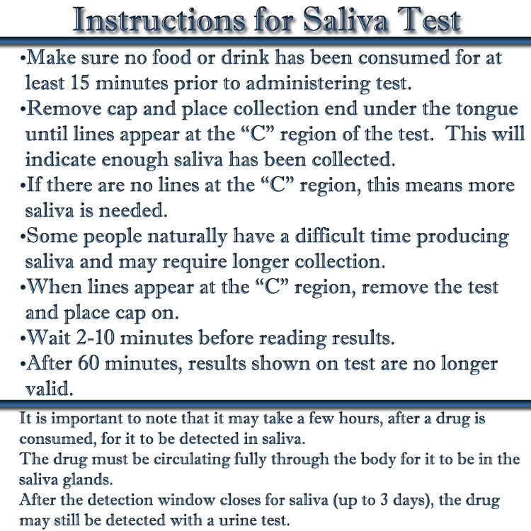 (500 Pack) 7 Panel Saliva Oral Fluid Multi-Drug Testing Kit