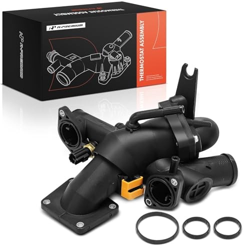 Engine Coolant Thermostat Housing Assembly Compatible with Jaguar S-Type 2003