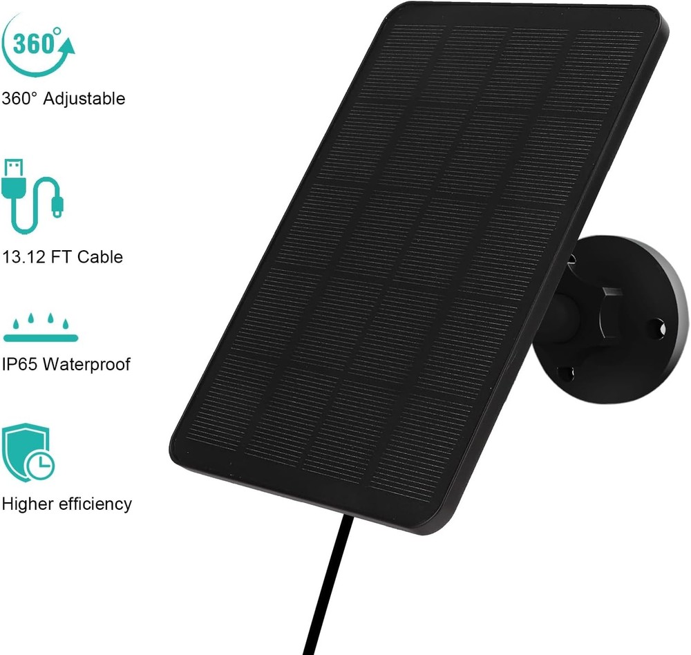 Solar Panel for Blink Camera, Solar Panel 4W Compatible with Blink for blink 4