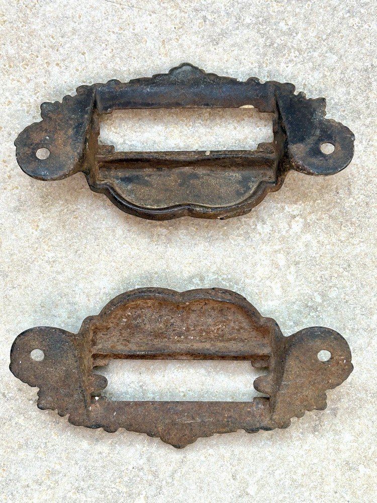 Antique Cast Iron Drawer Pulls Set of 2
