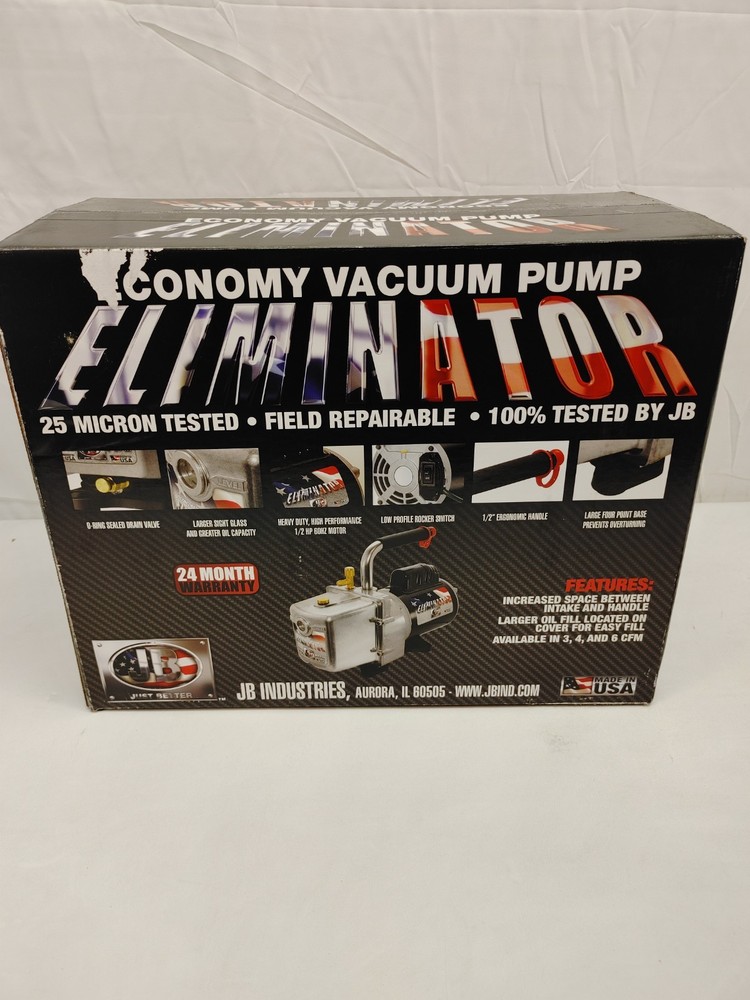 JB Industries Eliminator DV-6E 6CFM Vacuum Pump
