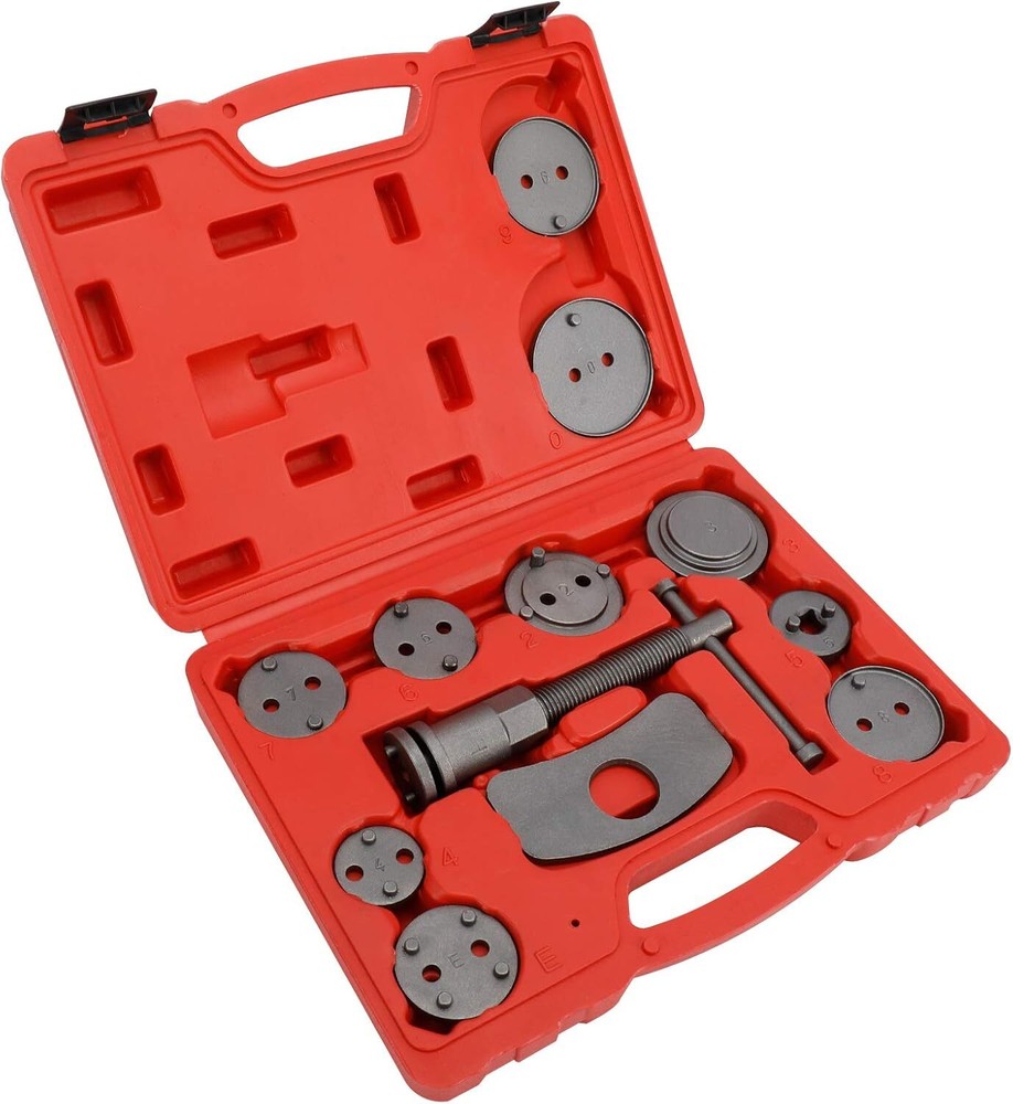 12 Pcs Disc Brake Caliper Tool Wind Back Rewind and Piston Compression Tool Kit