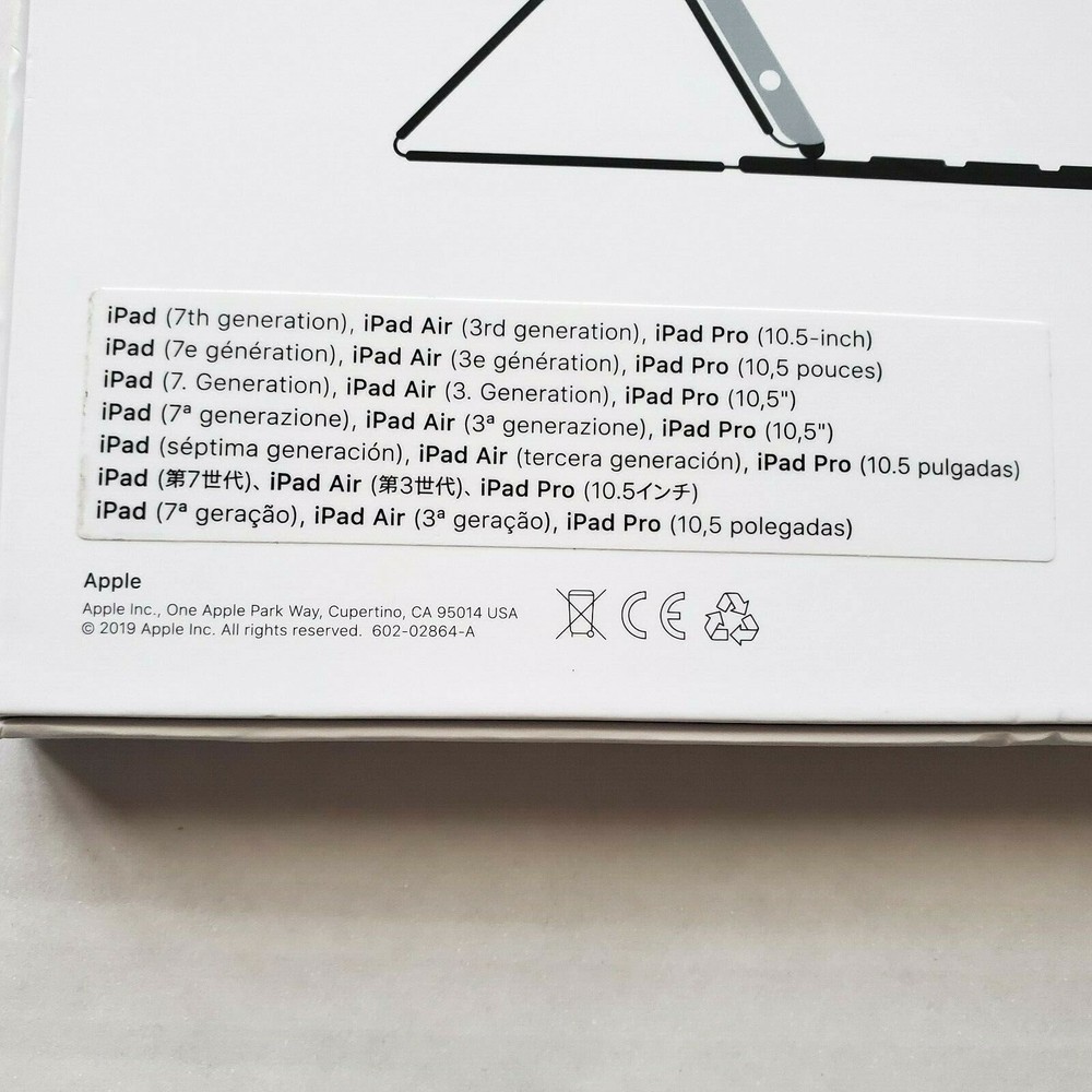 Original EMPTY BOX & MANUAL for Apple iPad Smart Keyboard A1829 MX3L2LL/A