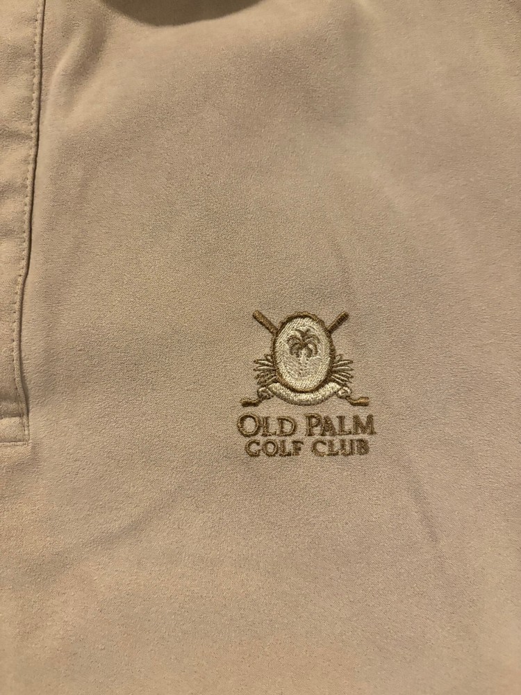 ZERO Restriction Pullover Mens 2XL Beige Golf Outerwear Long Sleeve Snap