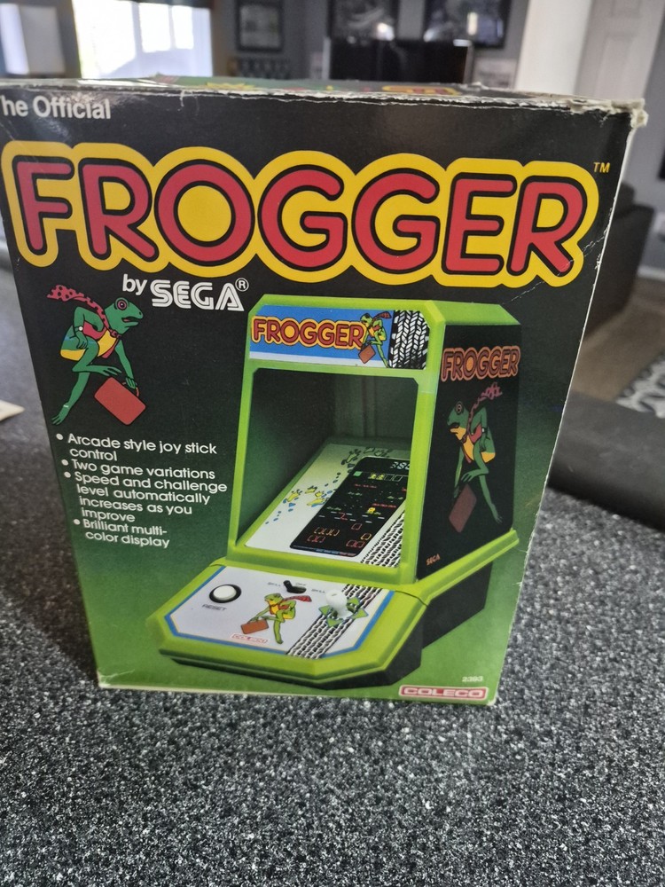 1982 FROGGER COLECO Tabletop Arcade Game ALL ORIGINAL BOX MANUAL WORKING