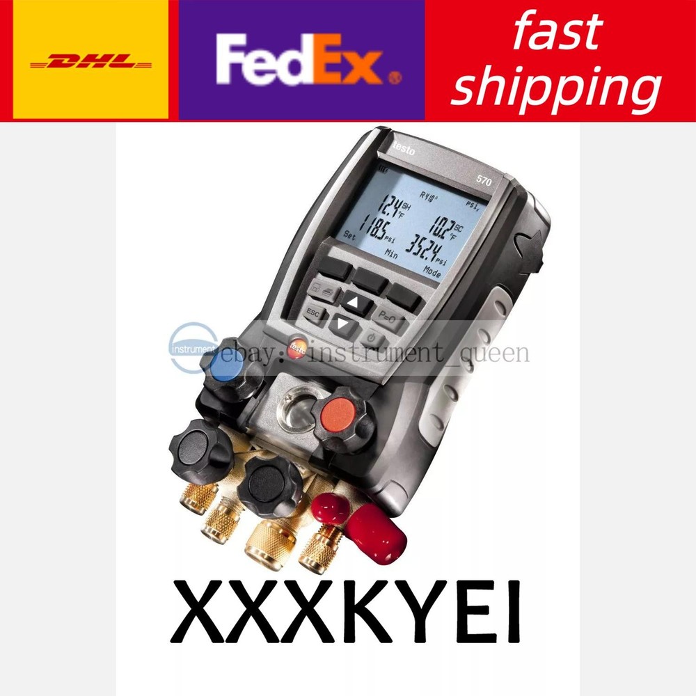 testo 570 4-Valve digital manifold kit with data logging 0563 5702