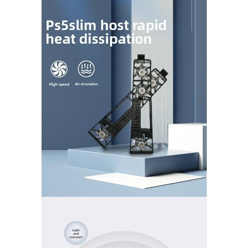 Cooling Fan for PS5 Pro/Slim Console Efficient Cooling System with 3 Fans