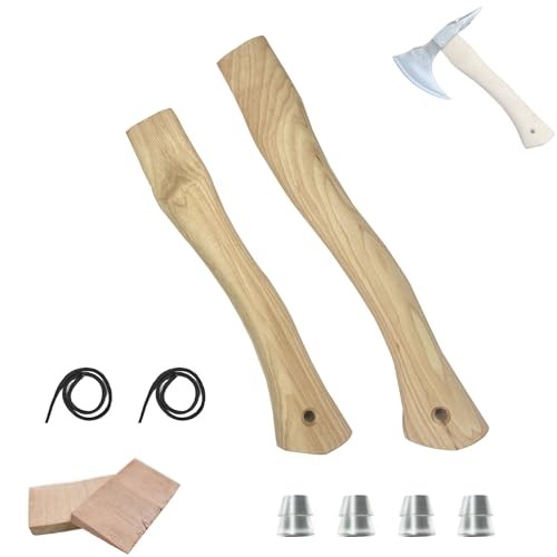 Axe Handle Replacement, 13in+11in Hickory Hatchet Handle Replacement log color