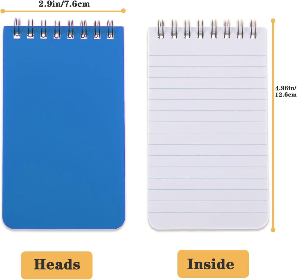 6Pack Pocket Notebook Small Notepad Pocket Notepad Small Spiral Notebooks 3X5Inc