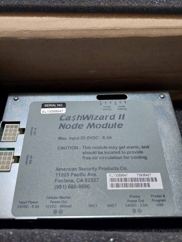 OEM Amsec CashWizard II Electronic Cash Safe Access Control System. Complete Kit