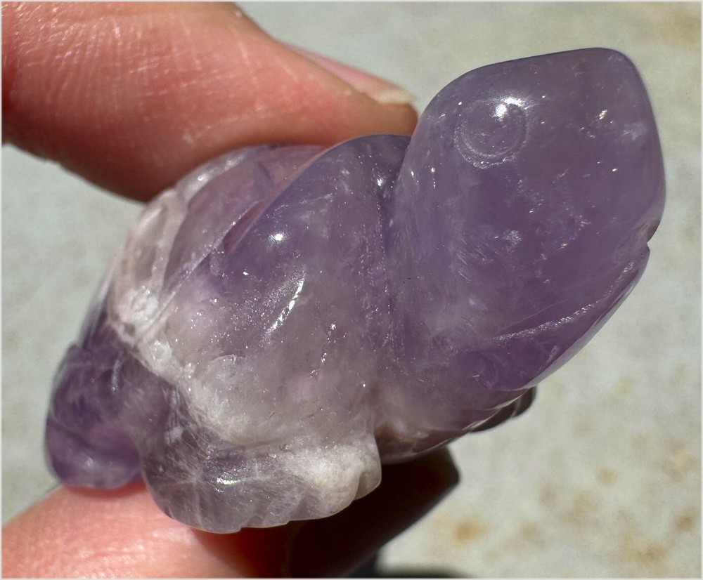 Chevron Amethyst TURTLE Totem - Slow down & Enjoy Life!