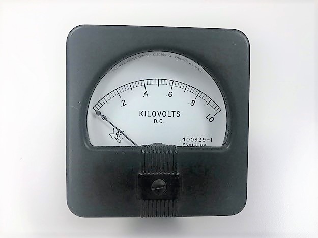 Simpson 400929-1 0-1 DC Kilovolt Panel Meter