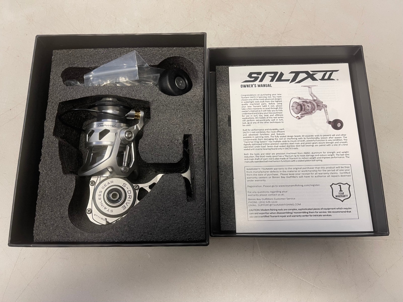 Tsunami SaltX II 3000 Spinning Reel TSSTXII3000 fully sealed CNC Aluminum