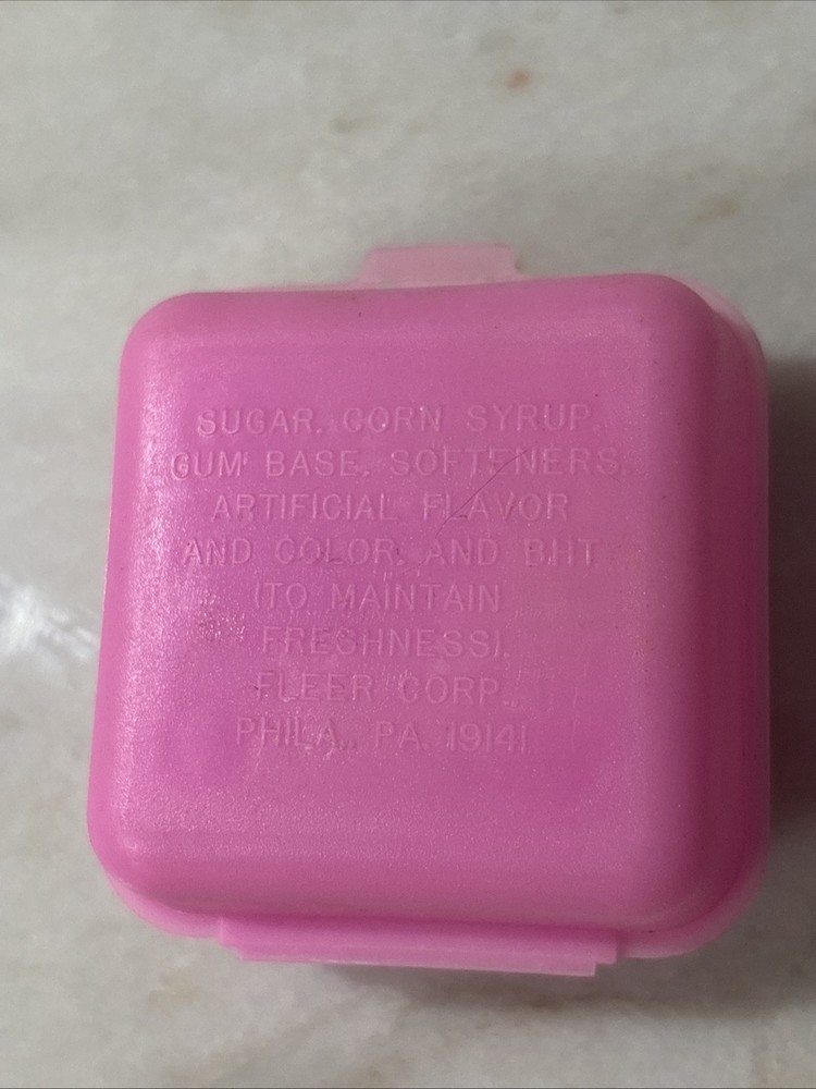 Vintage 1984 Fleer Bubble Burger Pink Bubble Gum Container Only