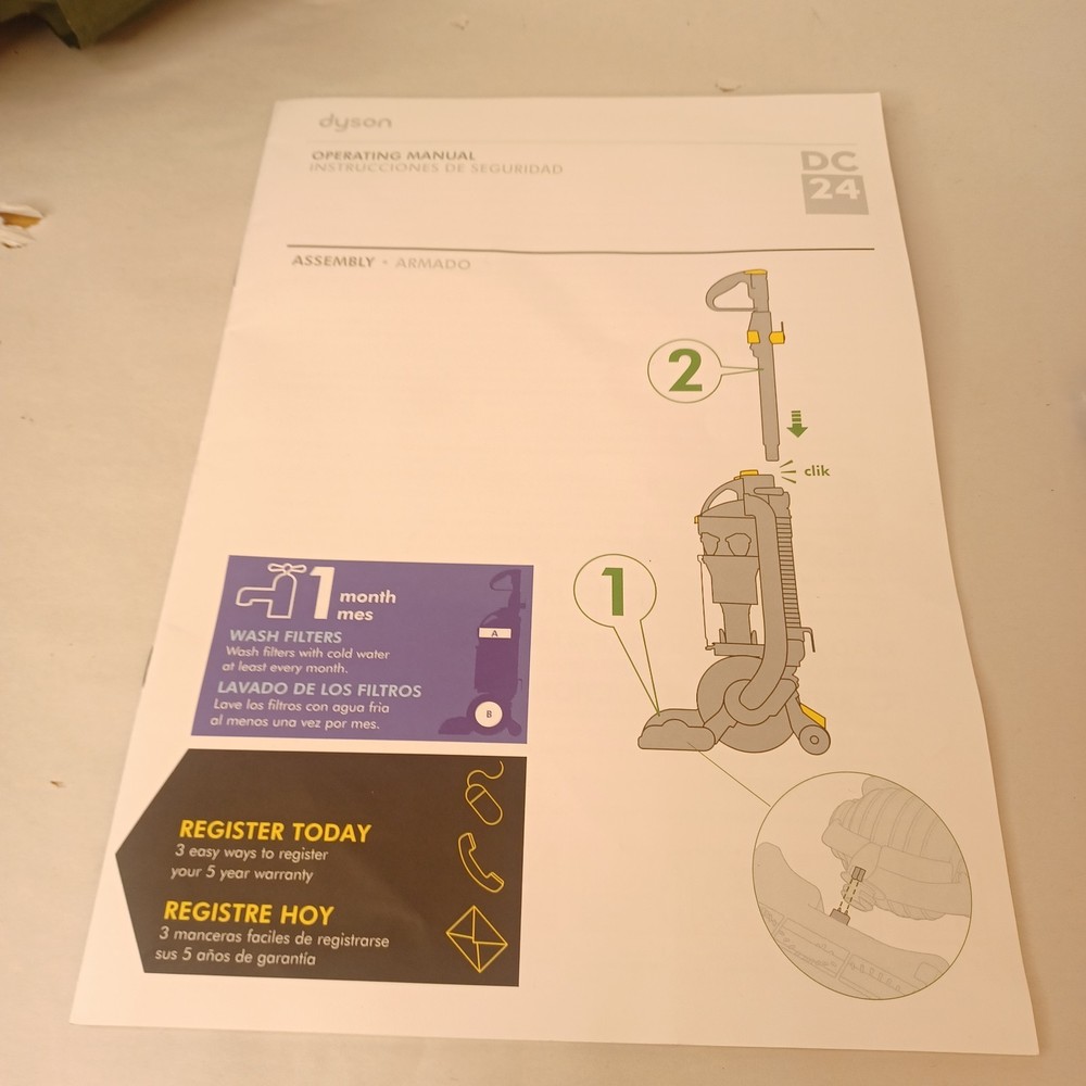 Operating Manual Booklet Assembly Instructions Only Dyson DC24