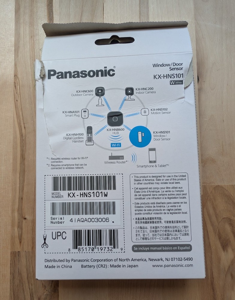 Panasonic Home Network System Window/Door Sensor KX-HNS101
