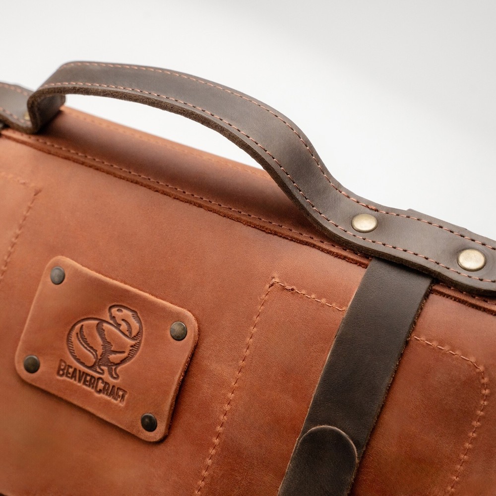 LC_TH_17 – Multi-Functional Leather Tool Roll BeaverCraft