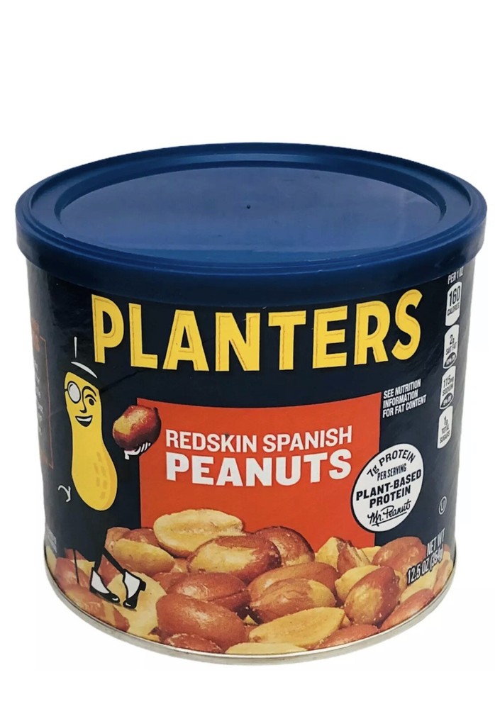 Planters Spanish Redskin Peanuts Cans Nuts GIft