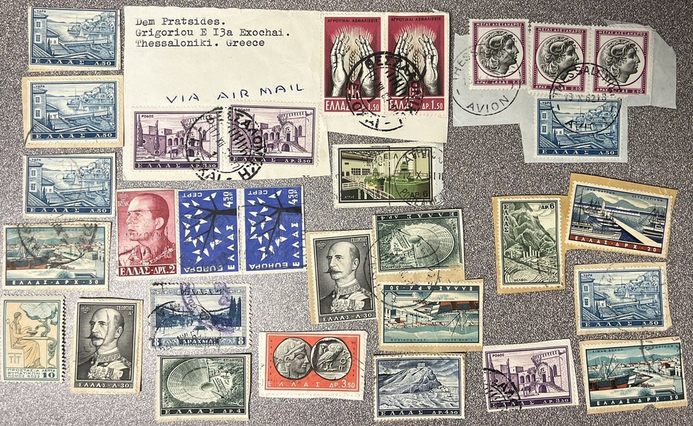 Vintage Postage Stamps From Greece