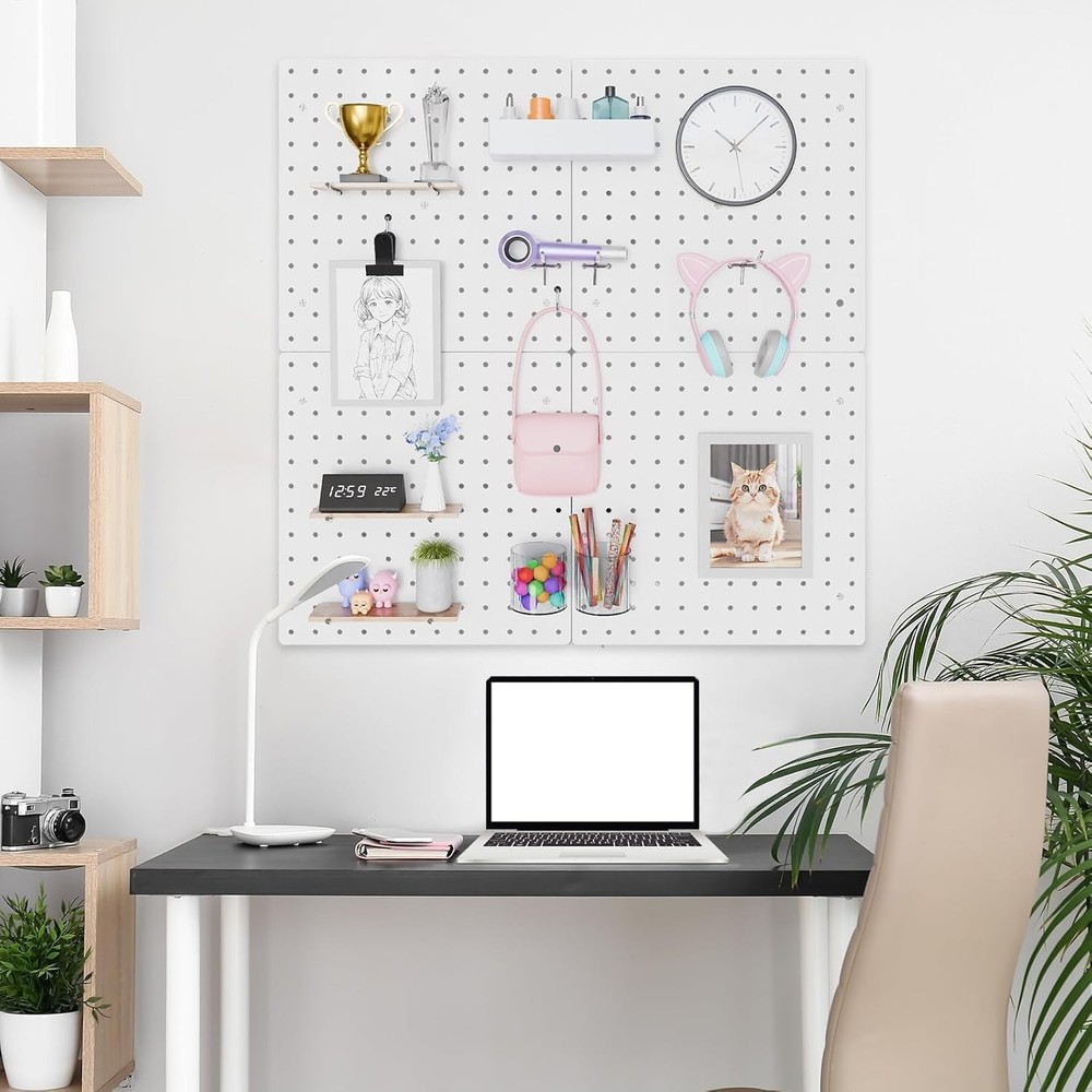 Sturdy 12" Peg Board Set for Craft Room Organization