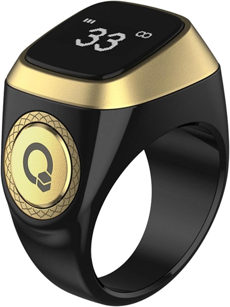 Bluetooth-Enabled Smart Tasbih Zikr Ring with Prayer Timing & Lightweight Design