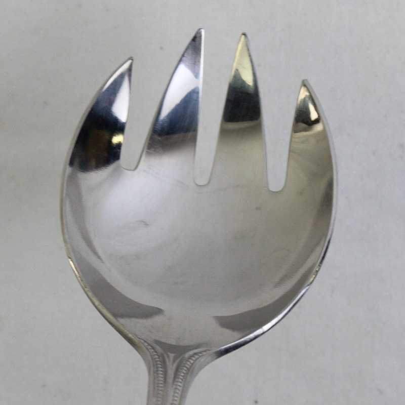 Oneida Silver OHS134 Pattern 18/8 Stainless Salad Serving Fork 7.5" Rare HTF