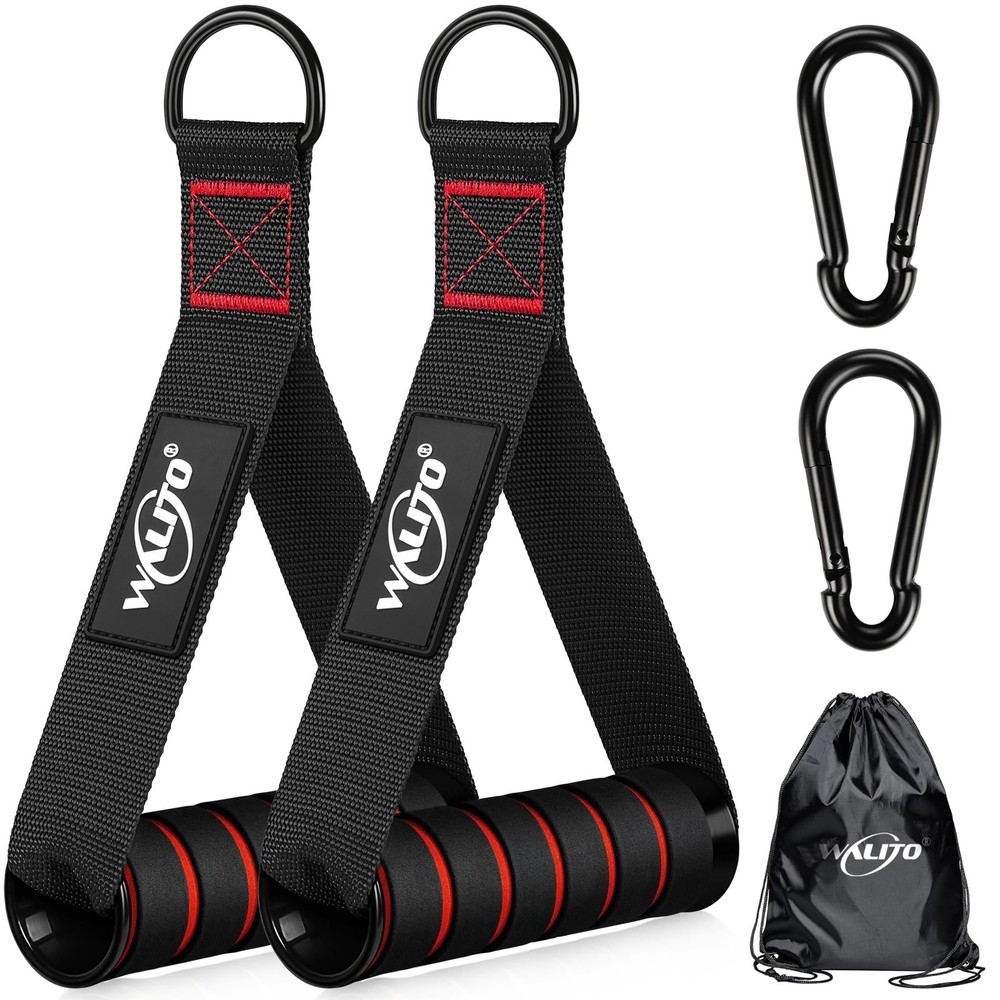 Exercise Handles, Replacement Cable Machine Attachments for Home Gym Equipmen...