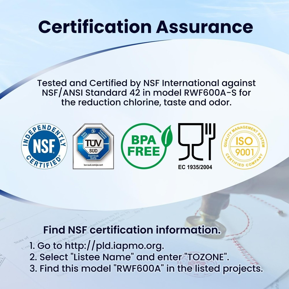 RWF0600A Refrigerator Water Filter Replacement for GE SmartWater MWFA,GWFA,4PACK