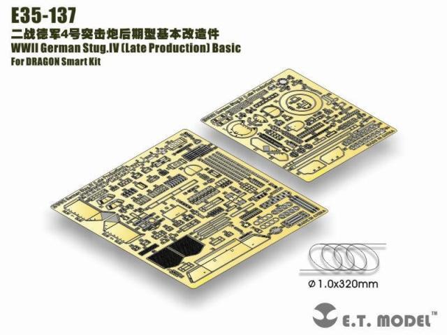 ETMODEL E35-137 WWII German Stug.IV (Late Production) Basic For DRAGON Smart Kit