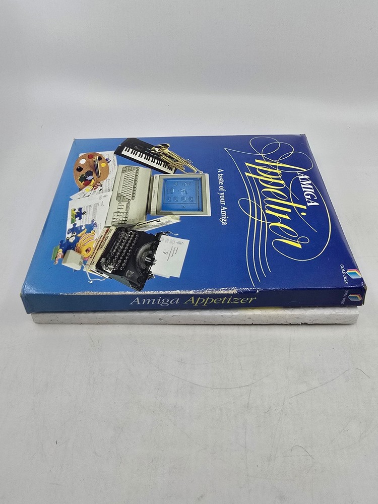 Vintage Amiga Appetizer Gold Disk Software CIB Complete Commodore Amiga 512K