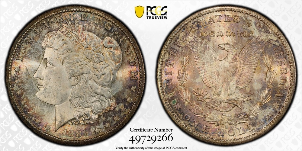1889 S Morgan Silver Dollar PCGS MS-64