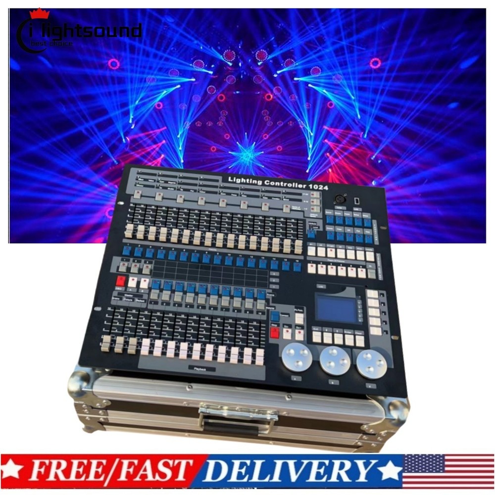 US moving head par laser light console dmx512 controller 1024 channels W/case