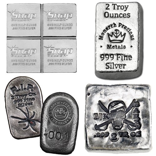 2 oz Silver Bar (Varied Condition, Mint) Random Brand