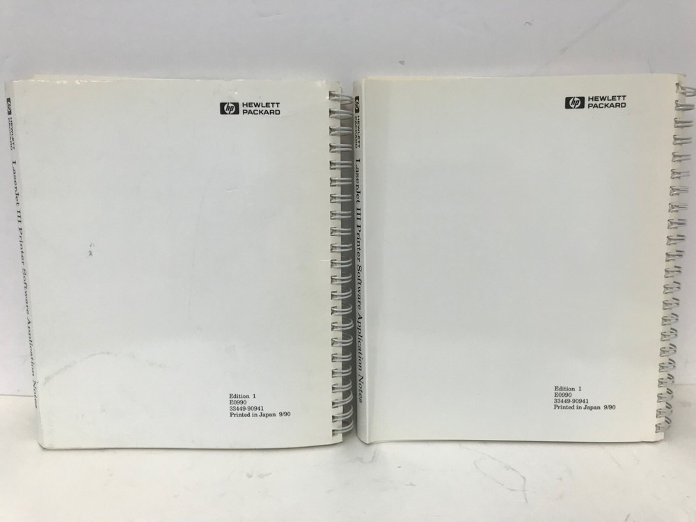HP LASERJET III PRINTER USER'S MANUAL 33449-90901 & SOFTWARE APPLICATION NOTES