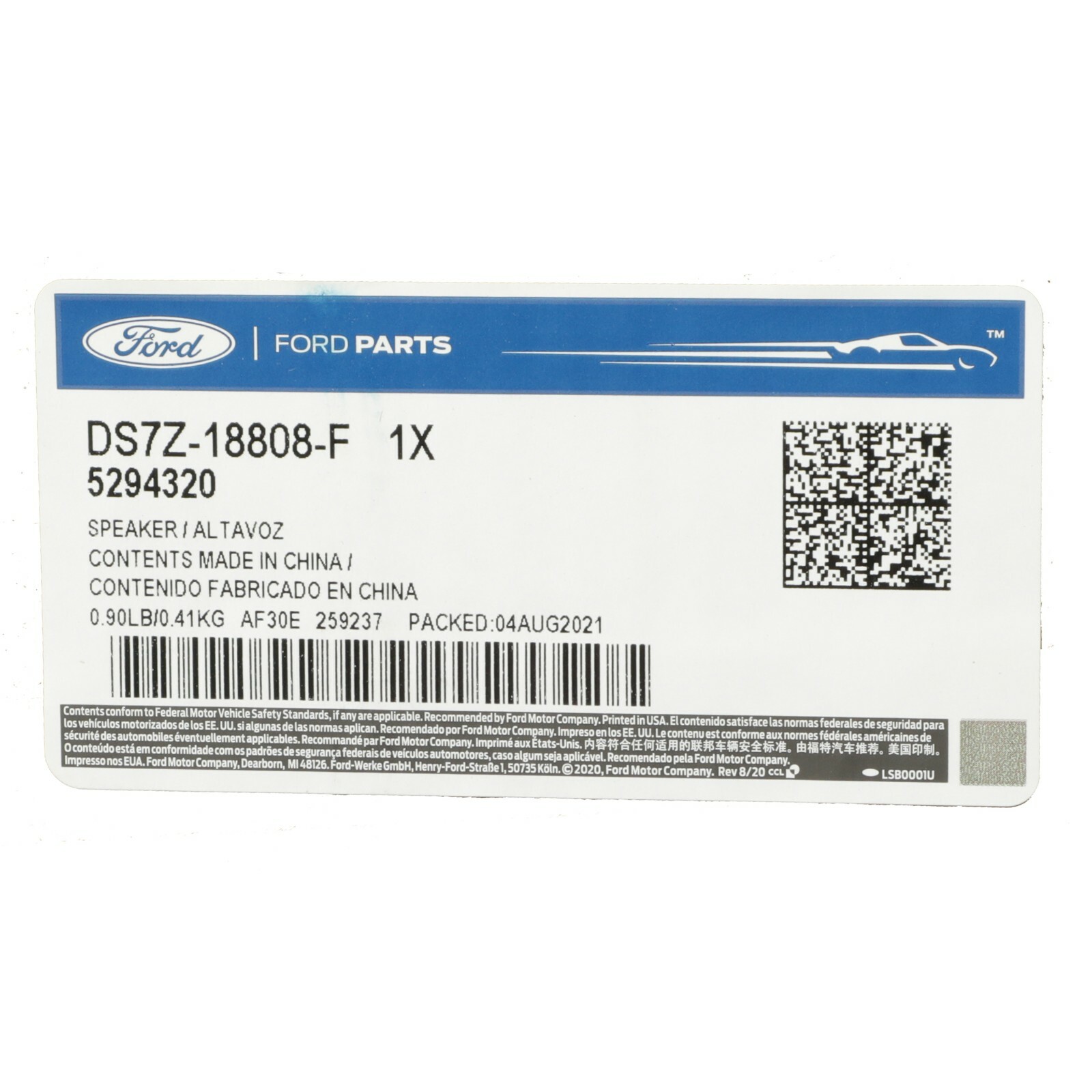 NEW OE 2013-2019 Ford Fusion & 2015-2016 Ford Mustang Rear Door Speaker Assembly