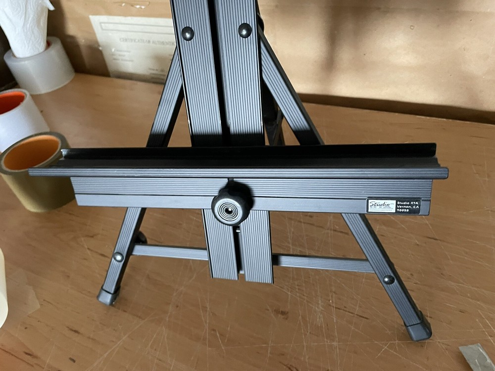 Black Aluminum Artist Art Studio RTA CA Display Easel Foldable