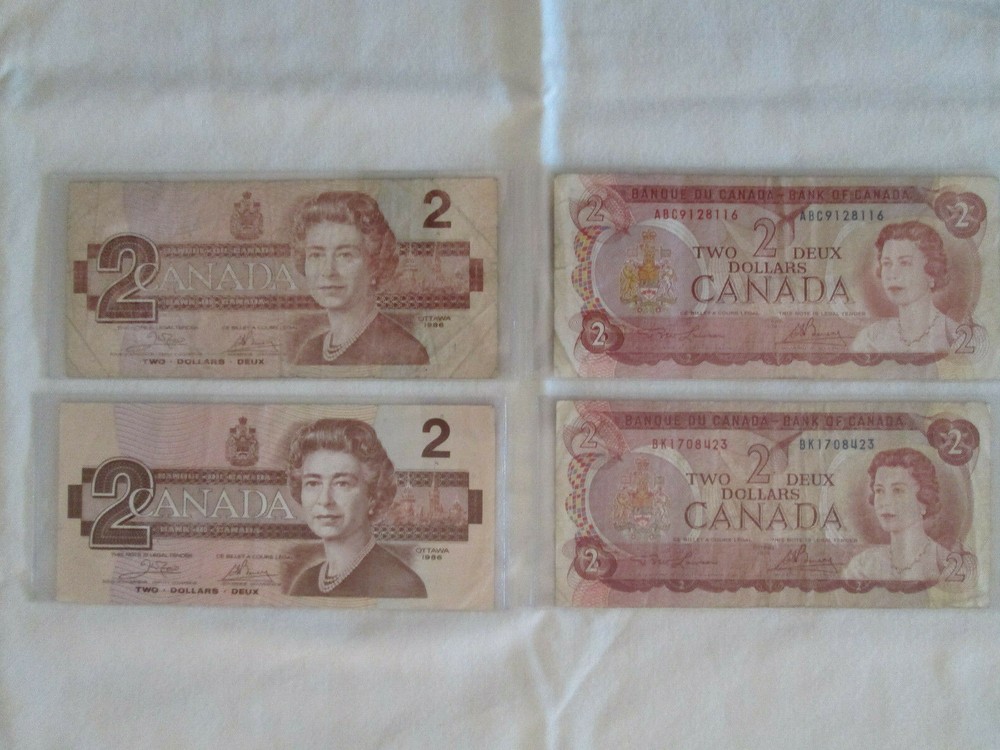 Two dollar Canadian notes