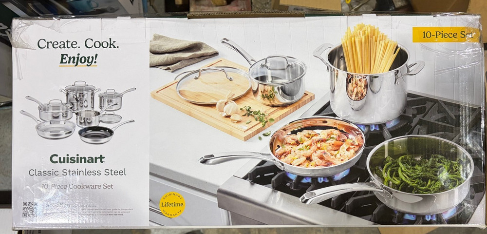 Cuisinart 10pc Classic Stainless Steel Cookware Set