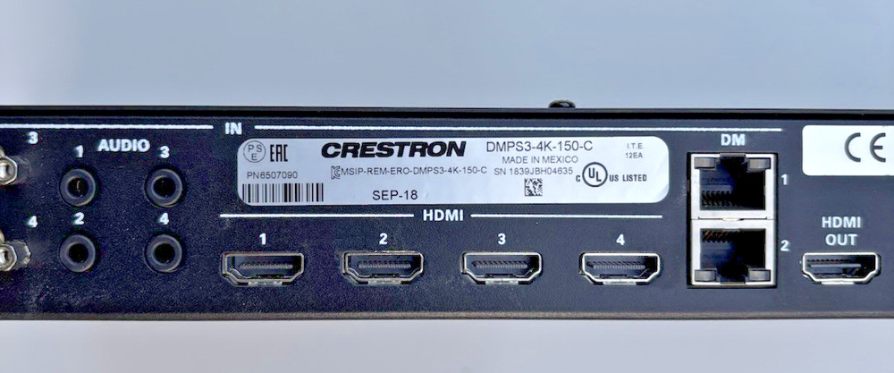 Crestron DMPS3-4K-150-C , 3-Series 4K Presentation System