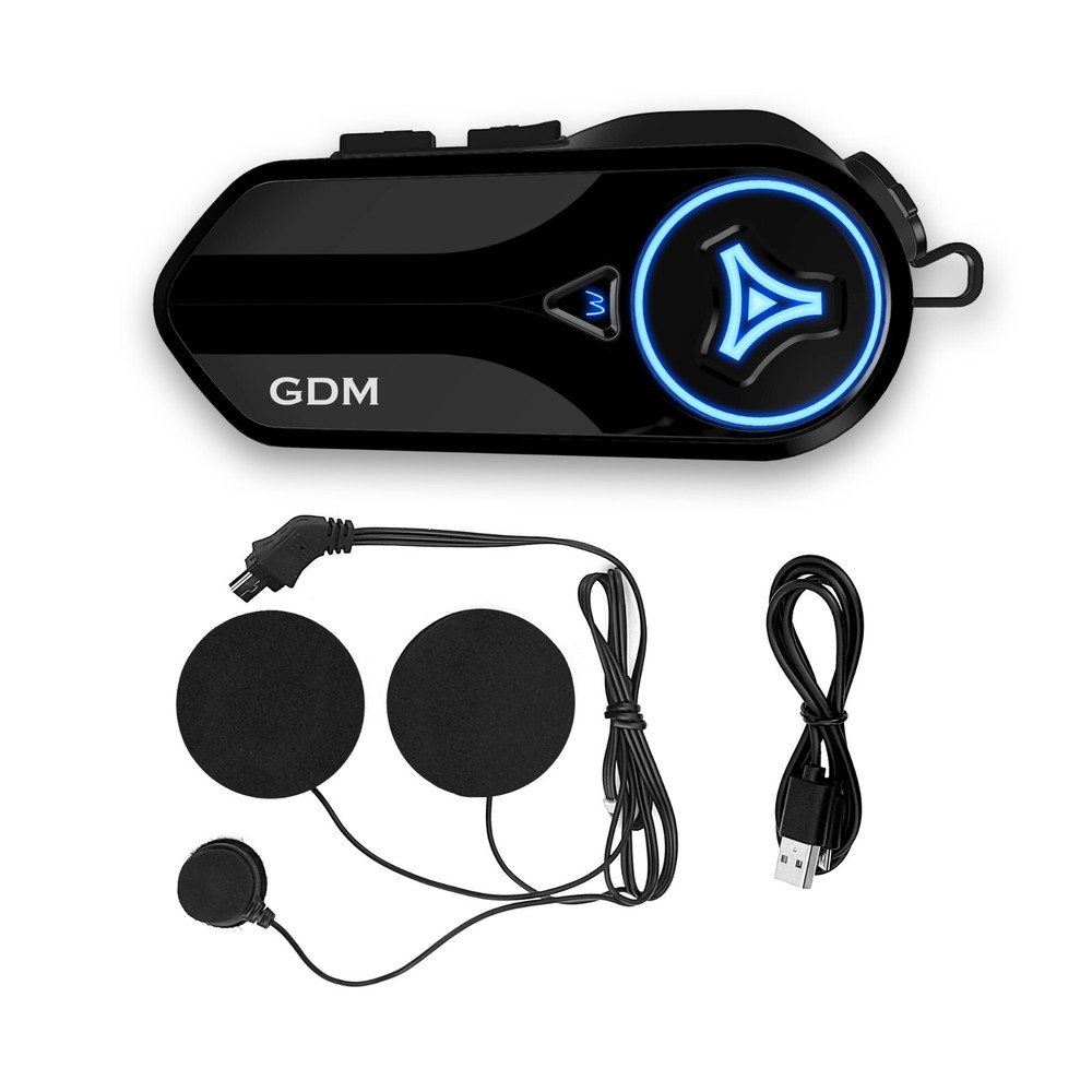 GDM HyperSonic Motorcycle Helmet Intercom Bluetooth headset