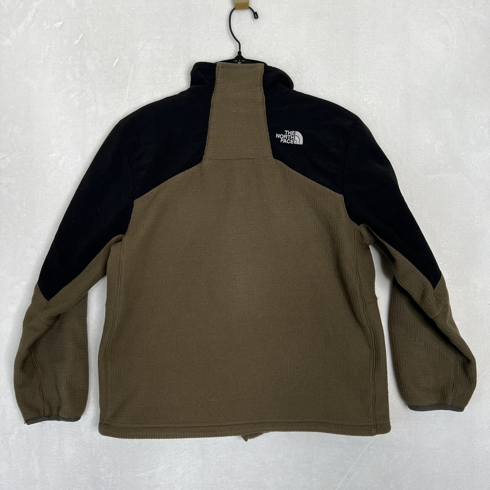 North Face Jacket Boys Size Large Brown Black Full Zip Sweatshirt Polyester