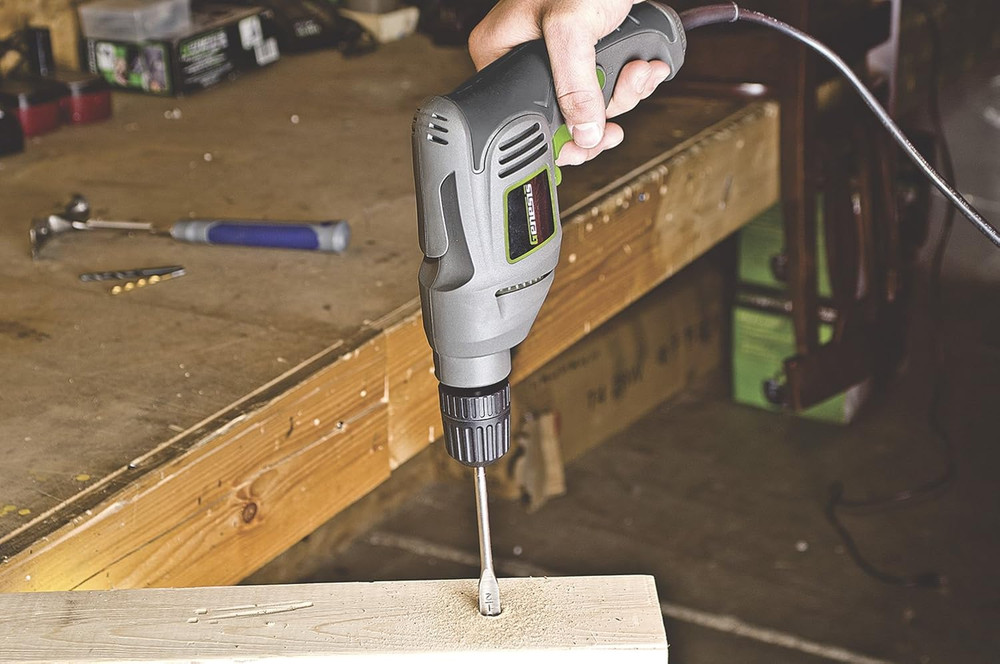 4.2 Amp Corded Drill Variable Speed Reversible Electric with 3/8-Inch Keyless Ch